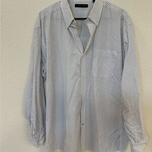 Tommy Hilfiger White Shirt with Blue Windowpane Check